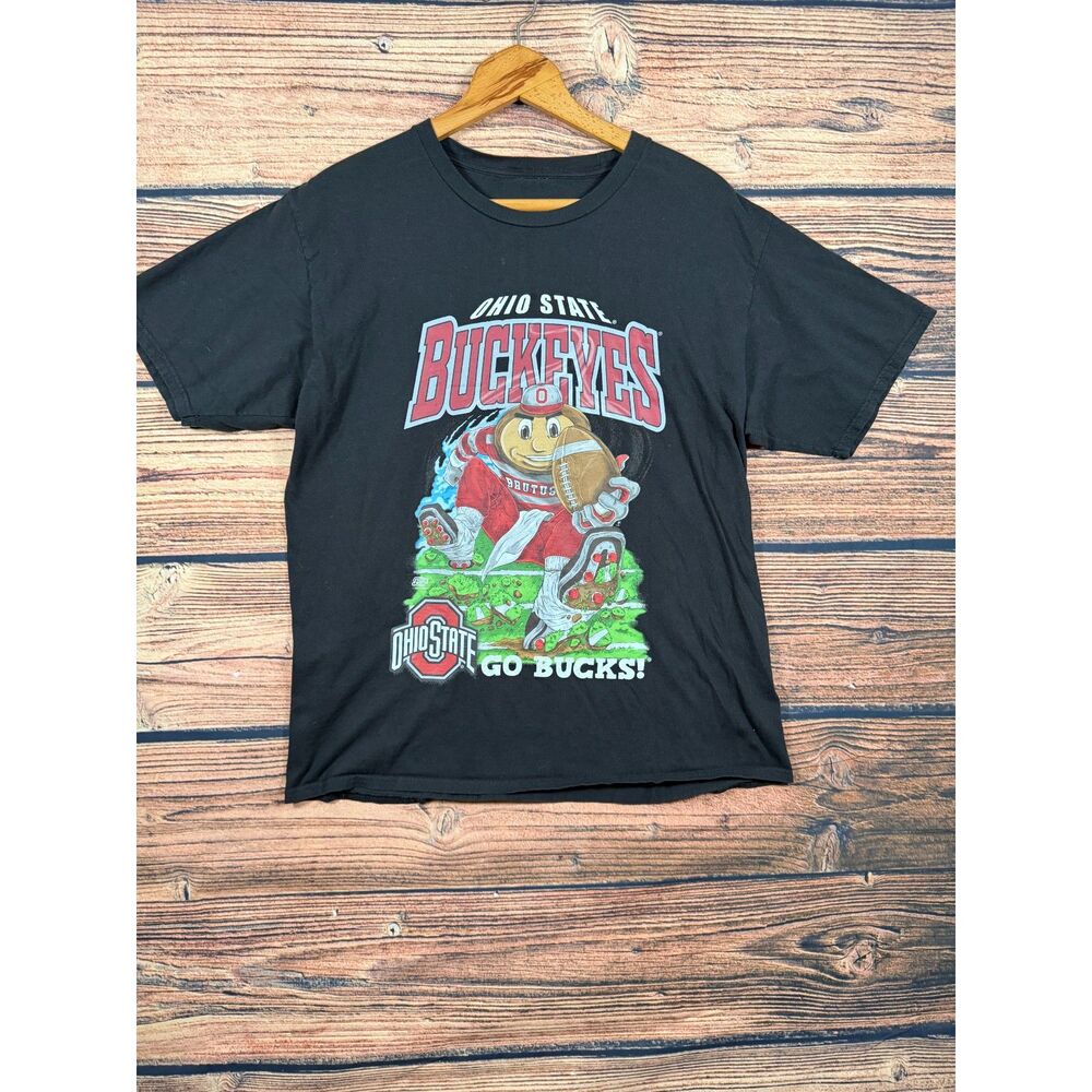 Ohio State Buckeyes Brutus Football Graphic T-Shirt Black Medium 4715